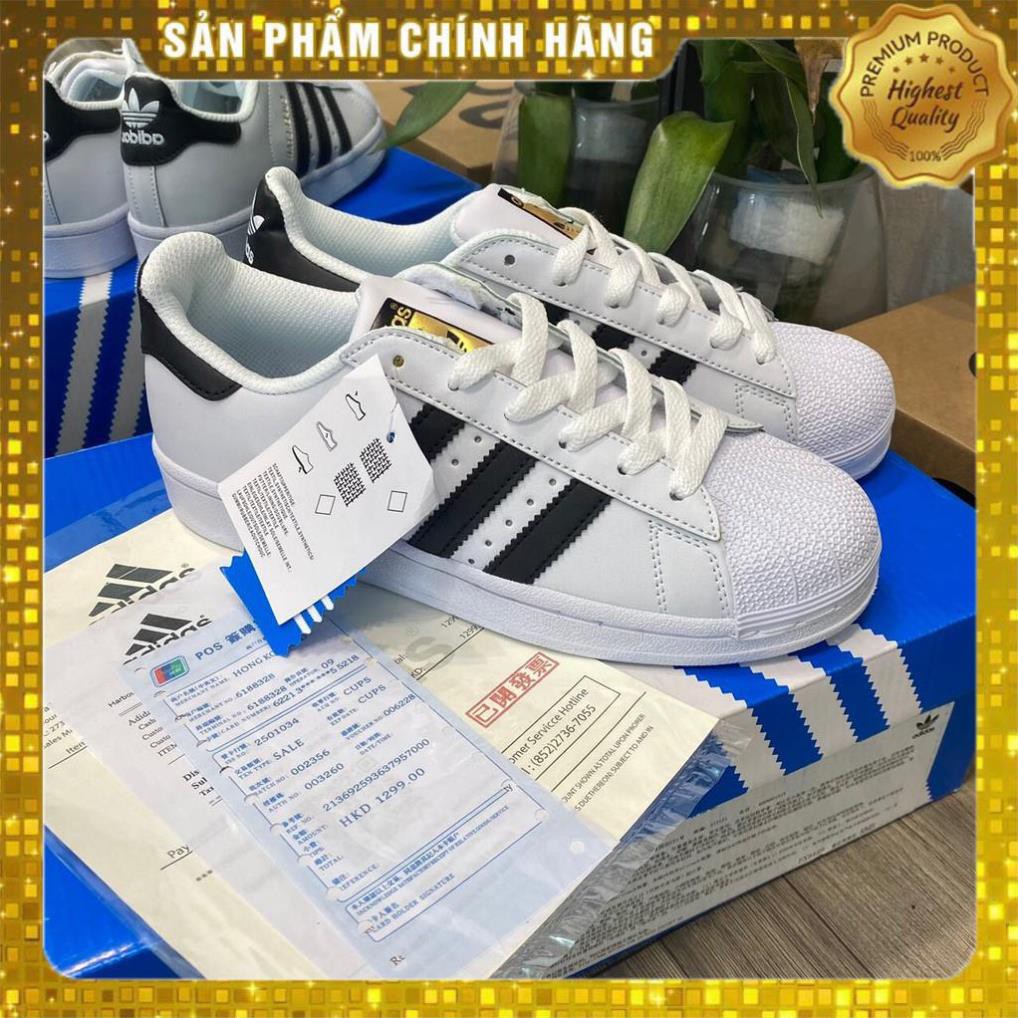Giày SuperStar mũi sò tem vàng nam nữ