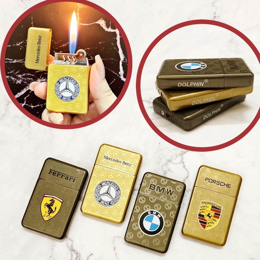 𝘽𝙖̣̂𝙩-𝙇𝙪̛̉𝙖 Độc Lạ Hột-𝙌𝙪𝙚̣𝙩 𝑔𝑎𝑠 đá Dolphin hình Logo xe hơi các màu sang trọng