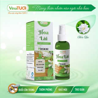 Tinh dầu xịt phòng hương hoa lài vina tươi - khử mùi, đuổi muỗi, hương thơm lâu dễ chịu 100ml