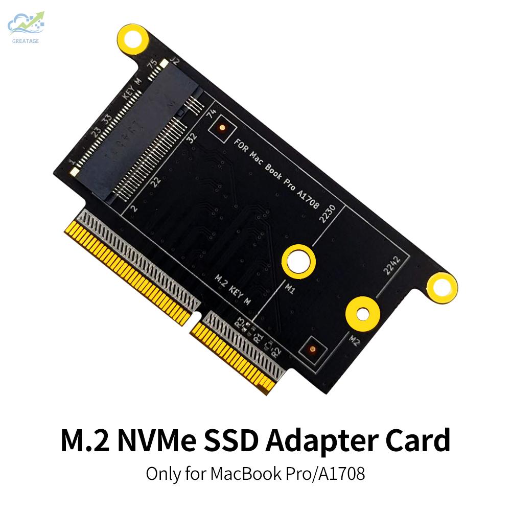 g☼M.2 NVME SSD Adapter Card M.2 NVMe Key M 2230/2242 SSD Converter Card Replacement for MacBook Pro A1708