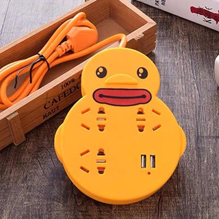 Ổ Cắm Điện, Ổ Điện Đa Năng Thông Minh Có Cổng USB Hình Con Vịt Trang Trí Nhà Chui 3 Chấu