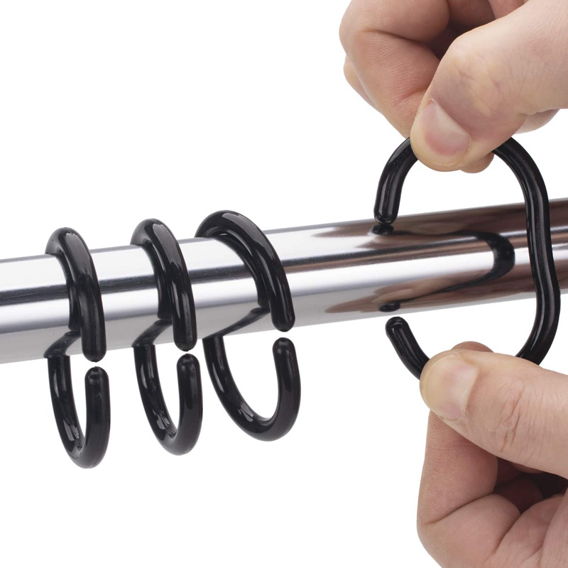 Bộ 24 Móc Treo Rèm Nhà Tắm Bằng Nhựa