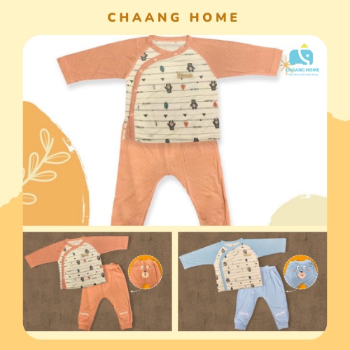 Father care bộ dài tay sơ sinh vải bamboo sợi tre mềm mại thoải mái