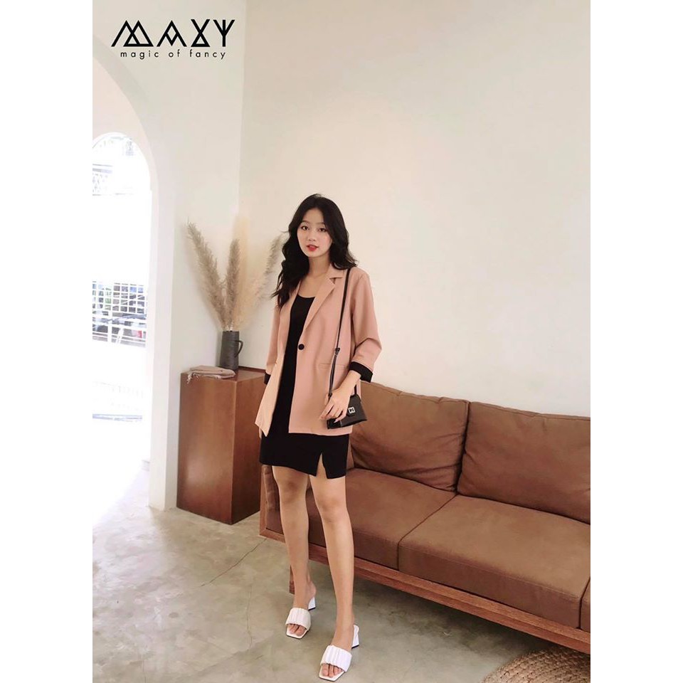 Áo khoác blazer phong cách Hàn Quốc nude blazer Maxy Workshop | BigBuy360 - bigbuy360.vn