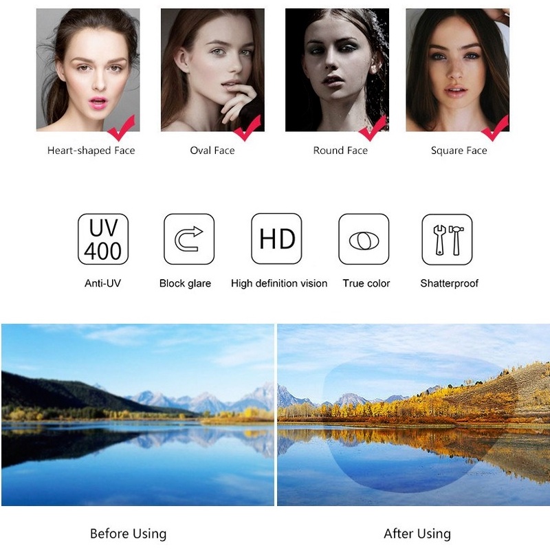 Kính mát mắt mèo tam giác phong cách phương Tây