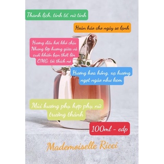 Nước hoa nữ mademoiselle nina ricci edp 80ml