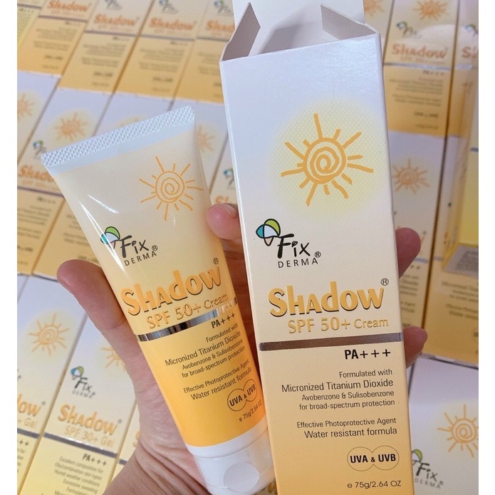 Kem chống nắng Fixderma Shadow GEL SPF 30+ | CREAM SPF 50+ (75g)