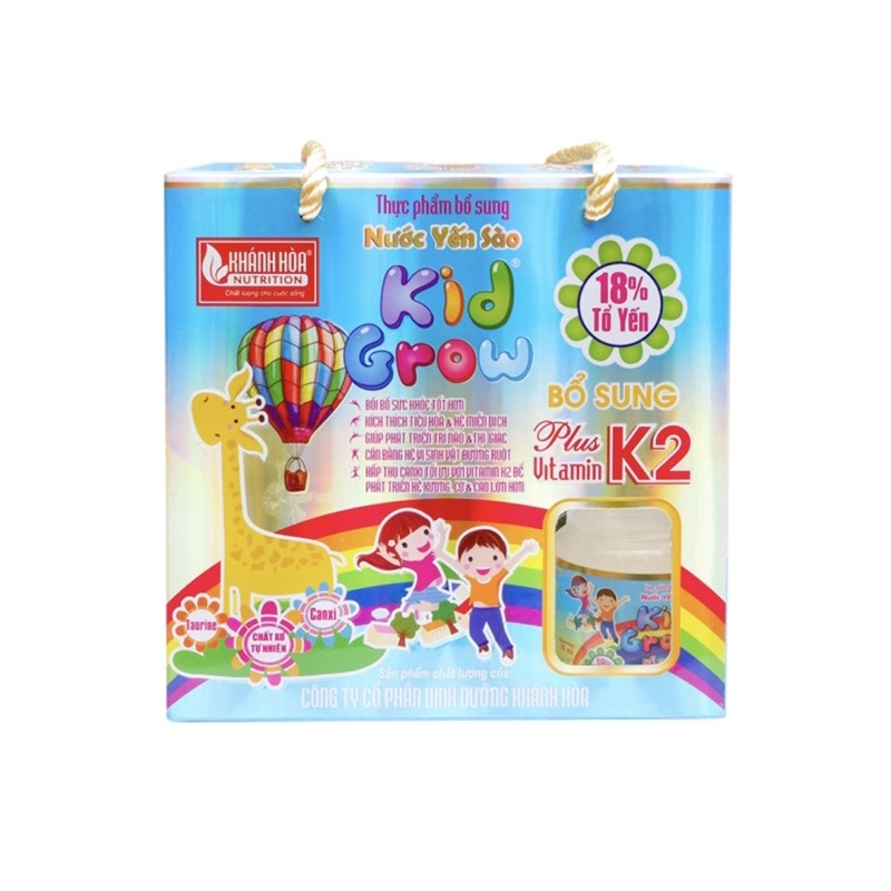 Yến sào Khánh Hoà Nutrition Kidgrow 18% ( Block 6 lọ 70ml)