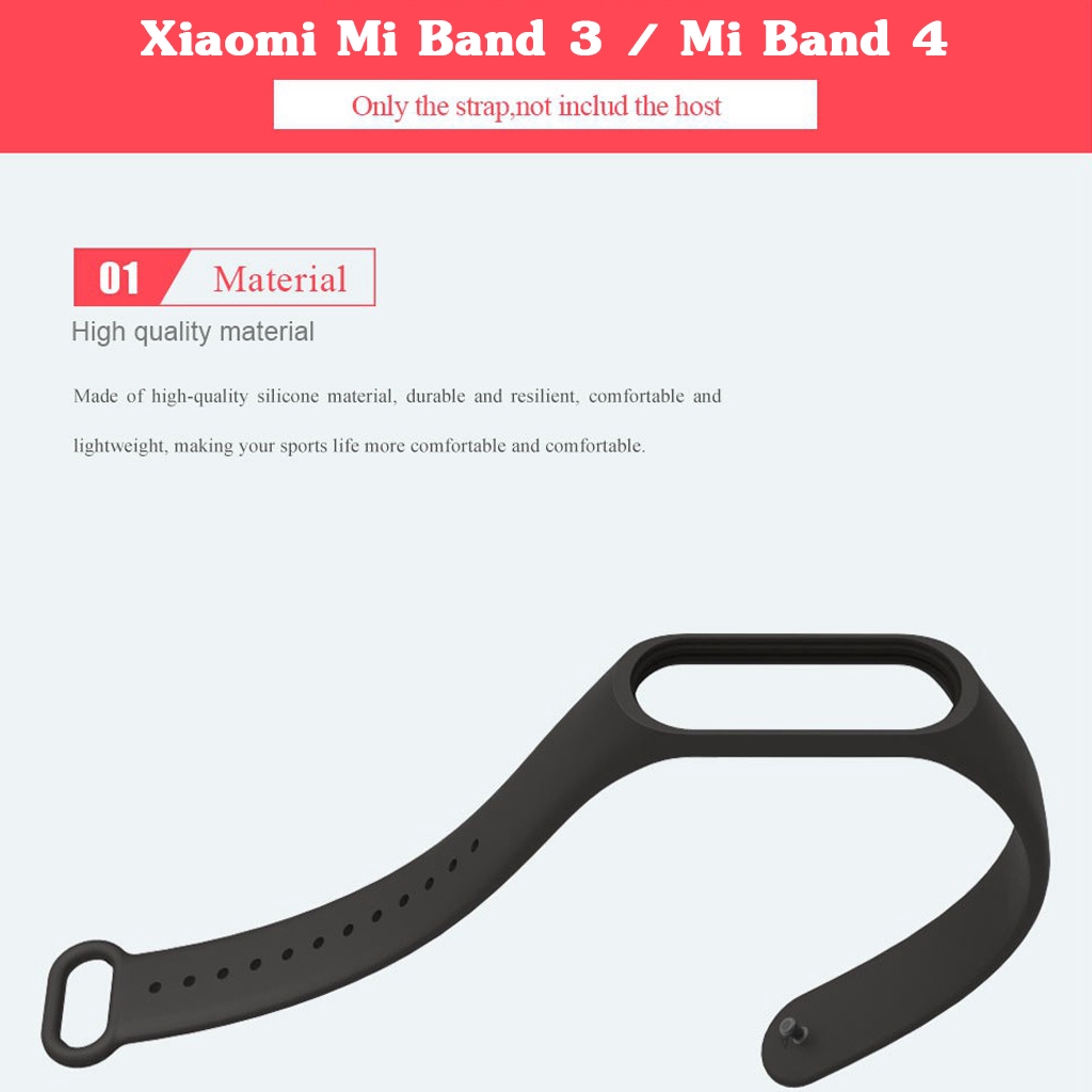 1 Dây Đeo Silicone Thay Thế Cho Đồng Hồ Thông Minh XiaoMi Mi Band 4 3 4 3 Mi Band 4 3 M3 M4