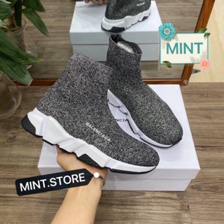 Giày thể thao sneakers cao cổ xám 2019