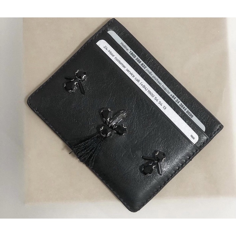 Ví đựng thẻ đính đá và tua rua