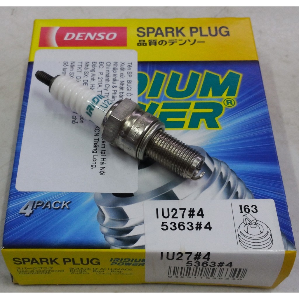 Chính hãng 100% - Bugi DENSO Iridium Power IU27 chân dài Winner Sonic CBR FZ150 Z1000 @125/150