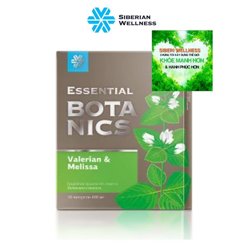 HÀNG CHUẨN CÔNG TY SIBERIAN WELLNESS Hỗ trợ điều trị mất ngủ Essential Botanics Valerian &amp; Melissa - SIBERIAN WELLNESS