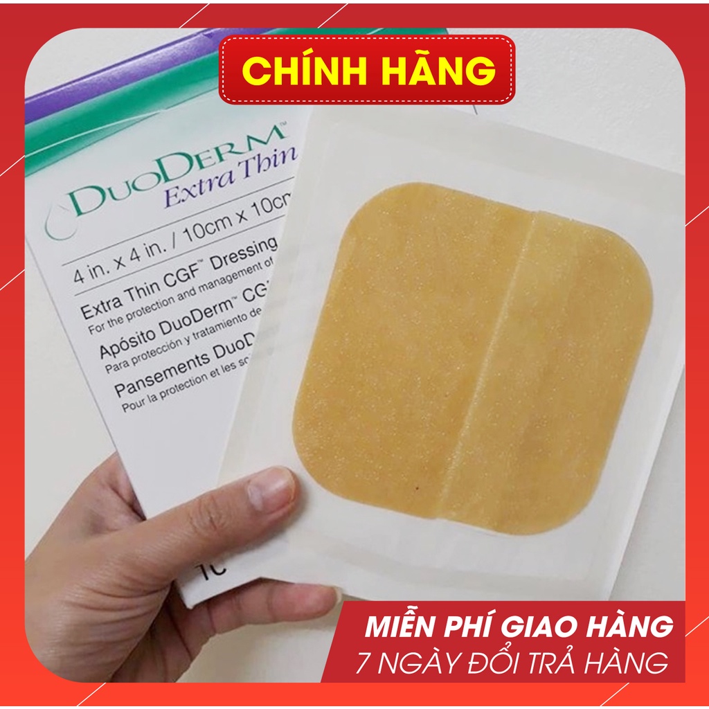 [CHÍNH HÃNG] - Miếng dán mụn, Vết thương, Sẹo, Phỏng pô, hút dịch...đa năng DuoDERM ExtraThin 5x10cm, 10x10cm