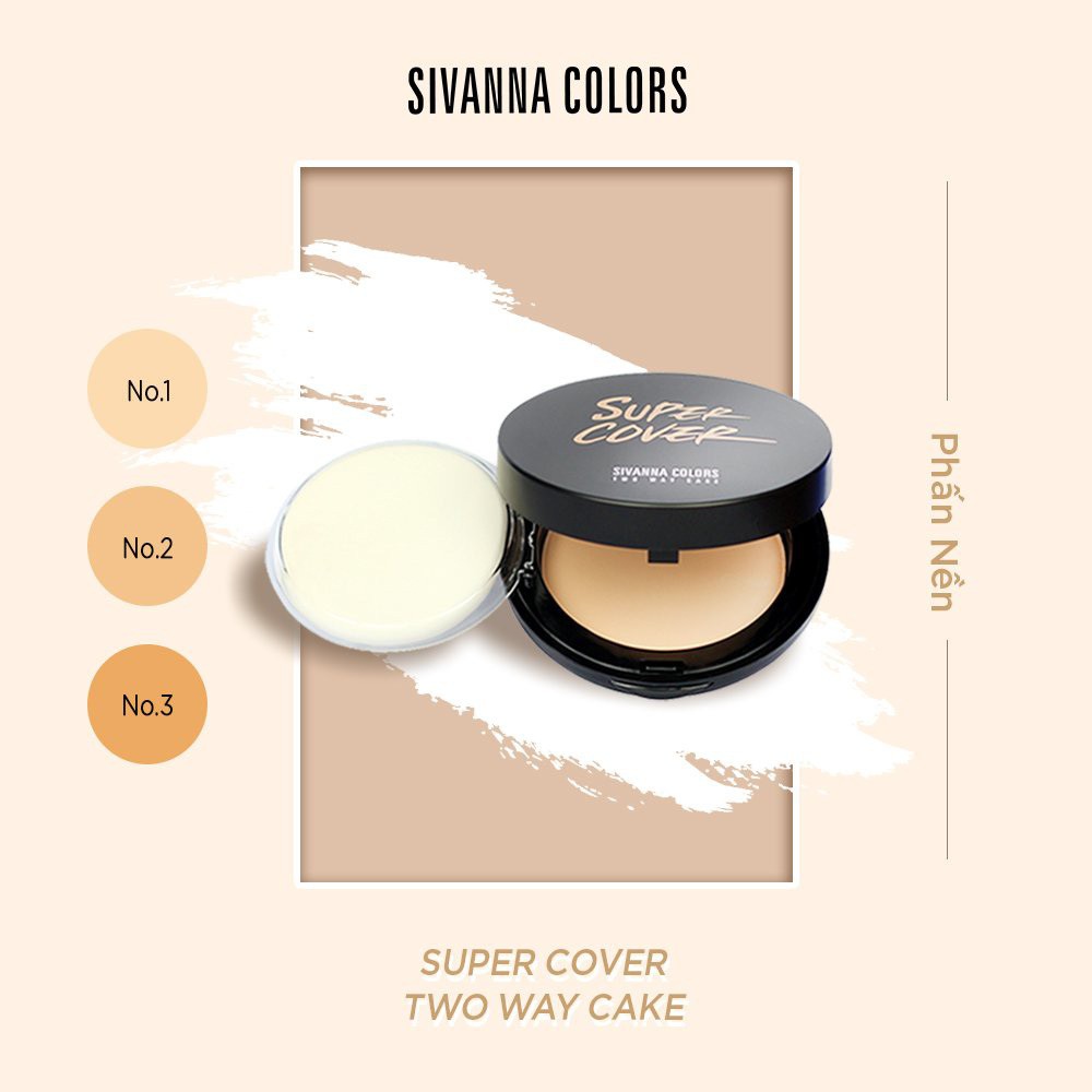 Phấn nền Sivanna colors super cover two way cake | BigBuy360 - bigbuy360.vn