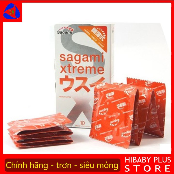 Bao cao su chính hãng Sagami Xtreme Superthin Hộp 10 chiếc (Hibabay+ Store)