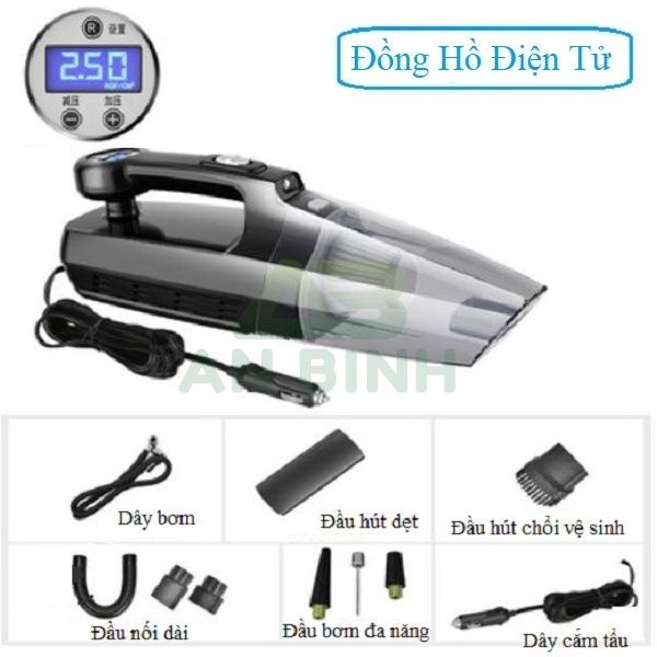 [Mã LIFE1003NW giảm 10% đơn 200K] Bơm lốp ô tô, xe máy AIKESI bơm hơi 12V đồng hồ điện tử tự ngắt {Bảo hành 12 tháng }