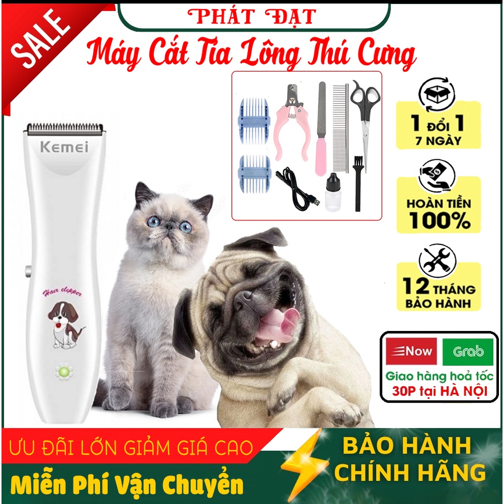 Tăng đơ cạo lông, tông đơ cắt tỉa cạo lông chó mèo đông vật thú cưng Bảo Hàng 12 Tháng