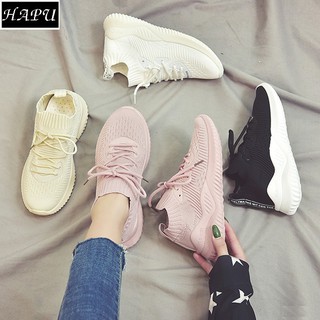 Giày thể thao sneaker nữ độn đế siêu êm mã APB1 hồng, đen, kem
