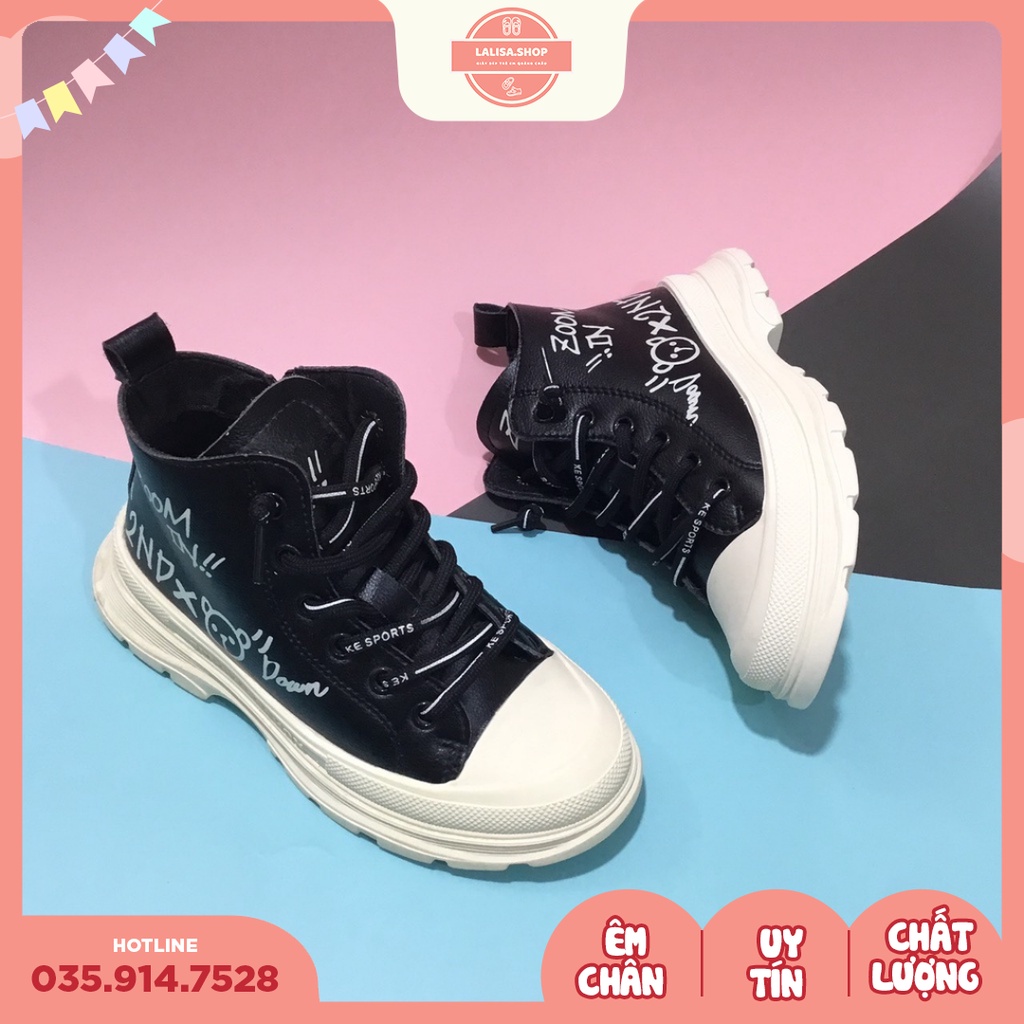 [Hàng chính hãng] Bốt Cho Bé Sale Siêu Đẹp Luôn, Thời Trang Phong Cách LALISA, Size từ 26 - 30, G56 G57