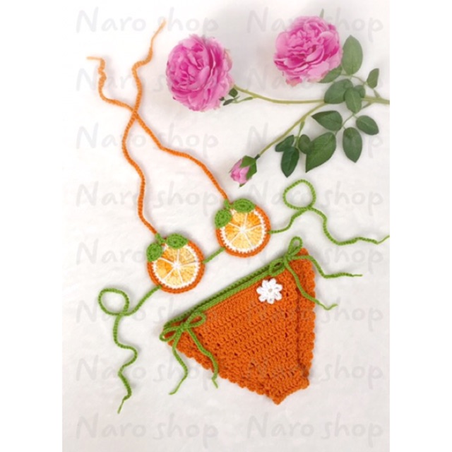 BỘ BIKINI QUẢ CAM SIÊU YÊU CHO BÉ