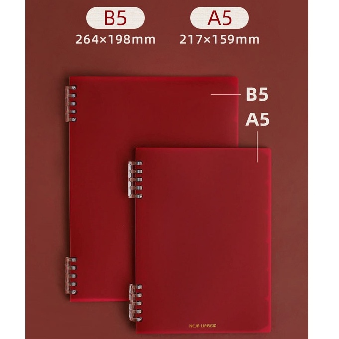 Sổ còng A5 B5 6 9còng bìa sổ còng binder giấy refill full set sổ A5 B5