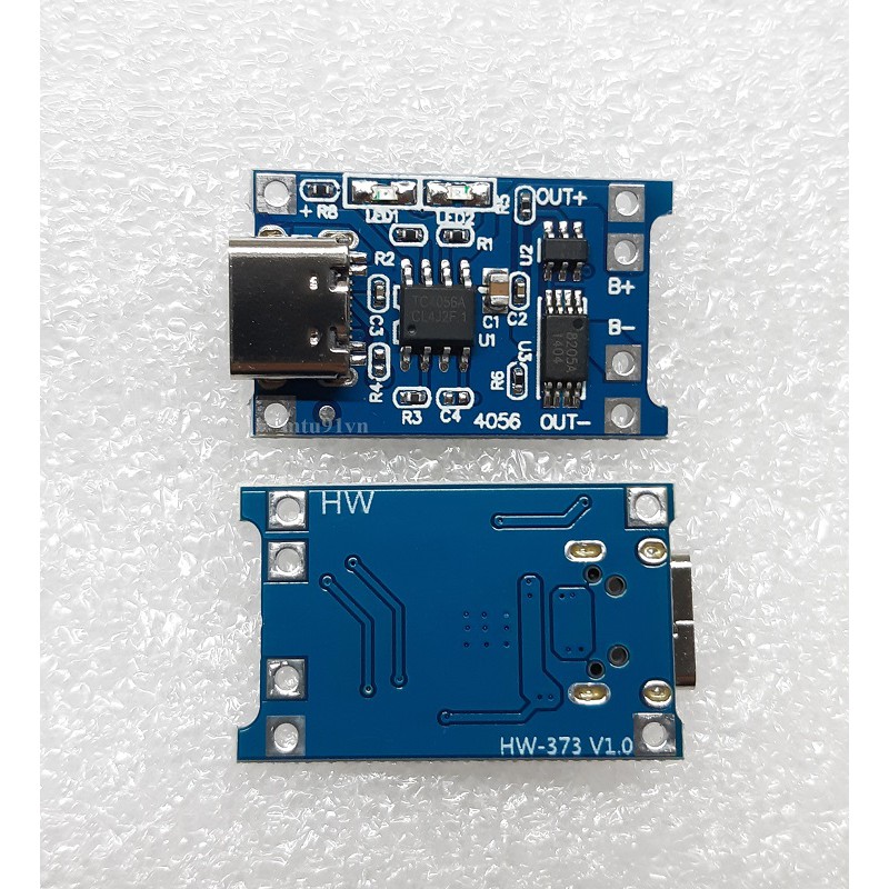 Mạch sạc pin lithium-ion TP4056 có bảo vệ - USB Type C, dòng 1A