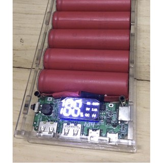 Mica box sạc dự phòng 5cell 18650 qc,type c
