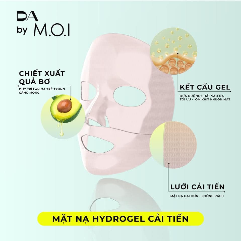 Mặt nạ Bơ tinh khiết DA by MOI Cosmetics dưỡng ẩm - sáng da - trẻ hoá 10g