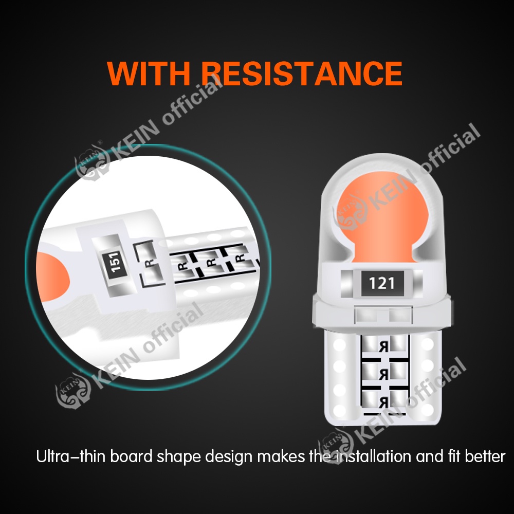 Đèn led COB W5W T10 194 168 bằng silicon gắn trang trí xe ô tô