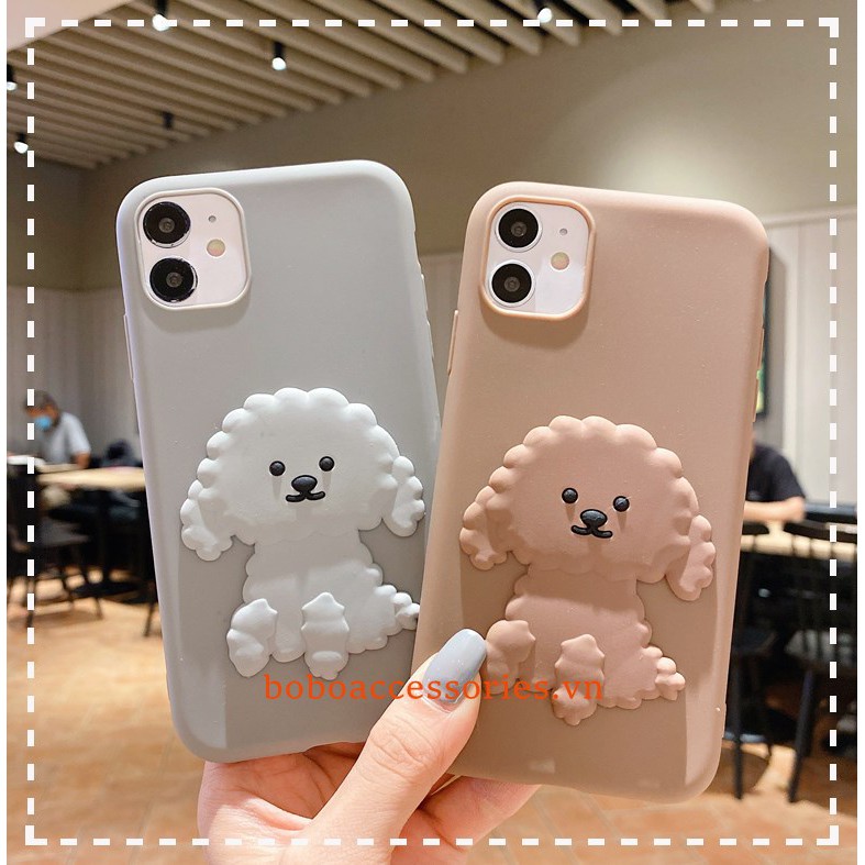 Ốp điện thoại TPU mềm trang trí hình chó Teddy cho Realme C20 C17 C15 C21Y C25S  5 6i OPPO F11 Pro A15S A15