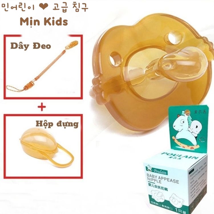 Núm Ti Giả Cho Bé 100% Silicon Cao Cấp, Siêu Mềm , Mô Phỏng Bầu Vú Mẹ - Mịn Kids