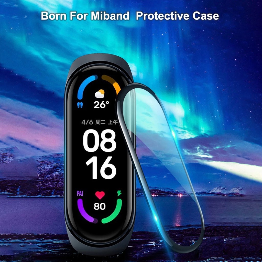 Miếng dán bảo vệ màn hình cong 3D mềm cho đồng hồ Xiaomi Mi Band 6 5 4