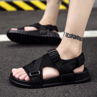 Dép quai hậu có khóa cài phong cách thể thao màu trơn dành cho nam và nữ