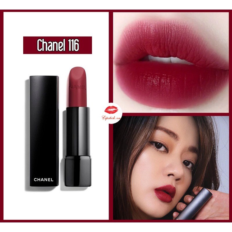 Son CHANEL ROUGE ALLURE VELVET EXTRÊME, Son Chanel 110 Impressive Màu Đỏ Cam Tặng kèm Fullbox