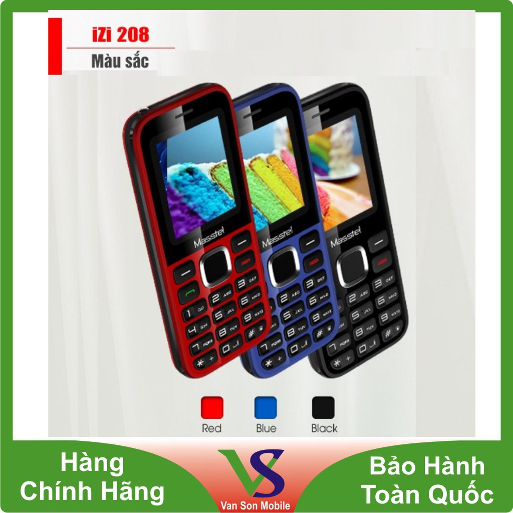 Điện thoại Masstel iZi 208 - Hàng Chính Hãng