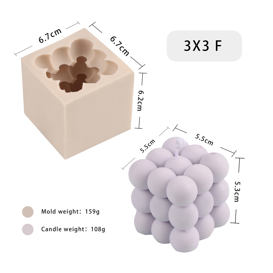 Khuôn Làm Nến Hình Kim Tự Tháp 3D Bằng Silicone Không Dính