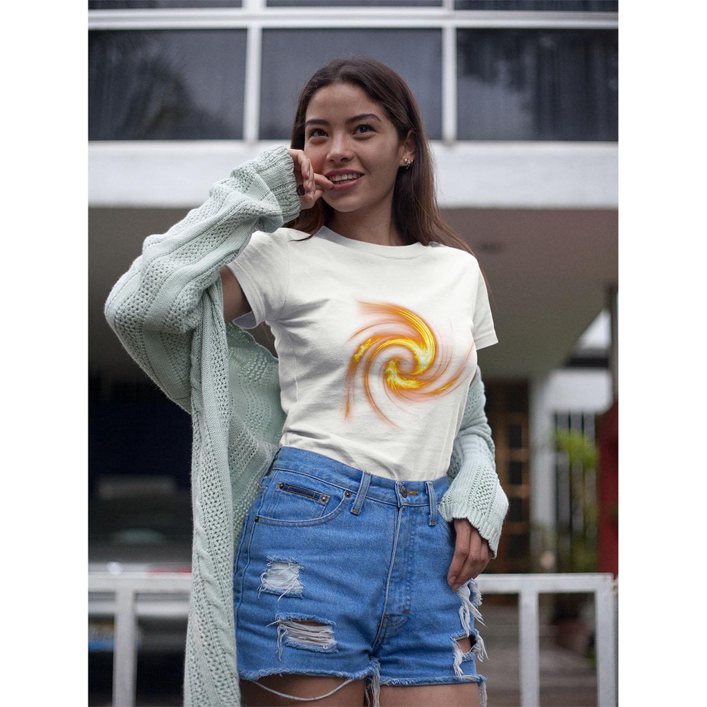 Áo thun Nữ in hình lốc xoay đang yêu - Cotton Thun - Phong Cách Dẽ Thương - Cá Tính Và Đẹp