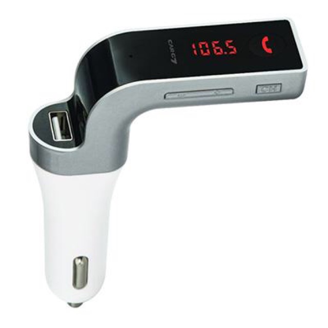 Tẩu sạc xe hơi CARG7 hỗ trợ bluetooth kết nối nghe nhạc MP3 1 cổng USB 1 cổng thẻ nhớ TF dùng được cho các dòng oto