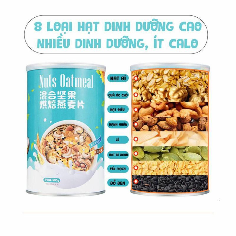 ngũ cốc giảm cân yến mạch mix hạt hoa quả Oatmeal