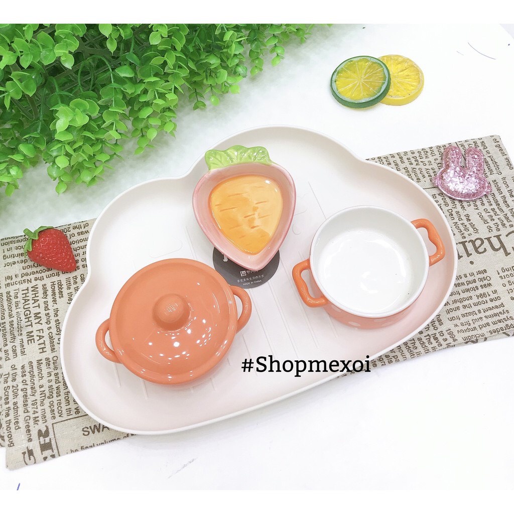 [ Hàng có sẵn ] Set bát sứ cho bé ăn dặm set theo ảnh