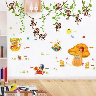 Decal dán tường vườn thú