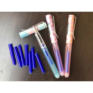 ống mực bút mực xoá được xanh, đen, tím