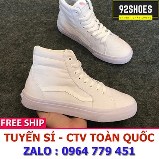 Giày thể thao oldskool trắng cổ cao