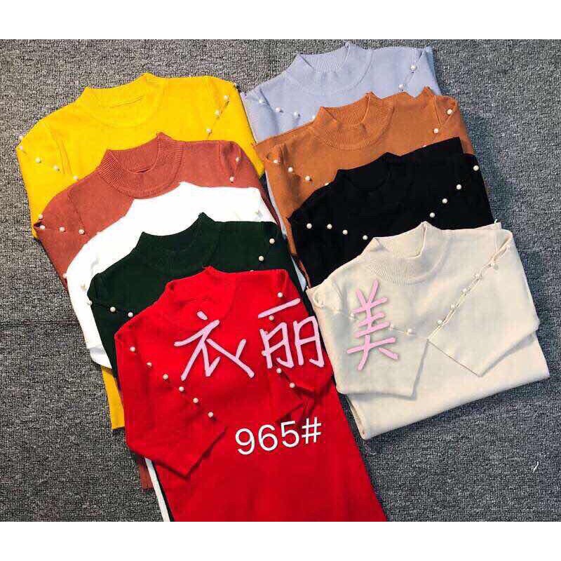 G30. 965. ÁO LEN TAY HẠT TRAI