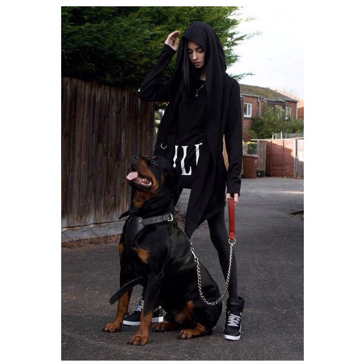 Áo khoác hoodie nam dáng dài màu đen | BigBuy360 - bigbuy360.vn