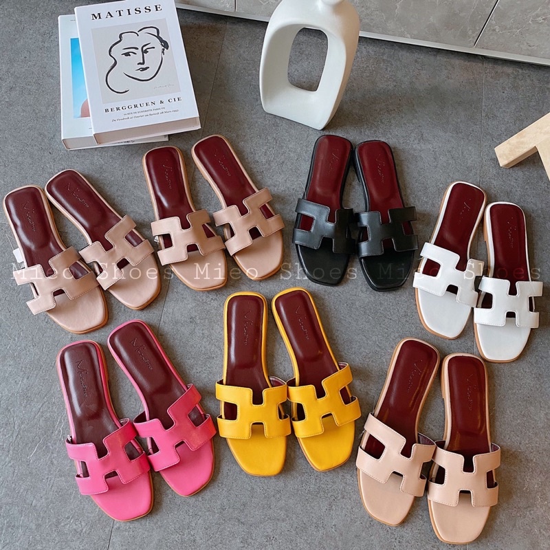 DÉP HM DA TRƠN MỀM CỰC ÊM CHÂN ĐẾ XỊN ( MIEO SHOES D1033 D1034 D1035 D1036 D1037 D1037 D1038 D1038)