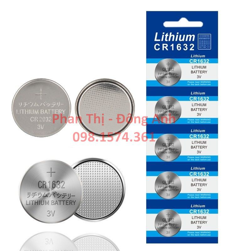 Pin cúc áo CR1632 / CR2032 / CR2025, pin cảm biến áp suất lốp, chìa khóa ô tô, xe máy... 3V LITHIUM