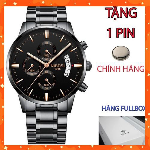 [Chất Lượng] Đồng hồ Nam Nibosi 100% chính hãng, hàng fullbox, máy full kim (Ni2309 dây đúc)