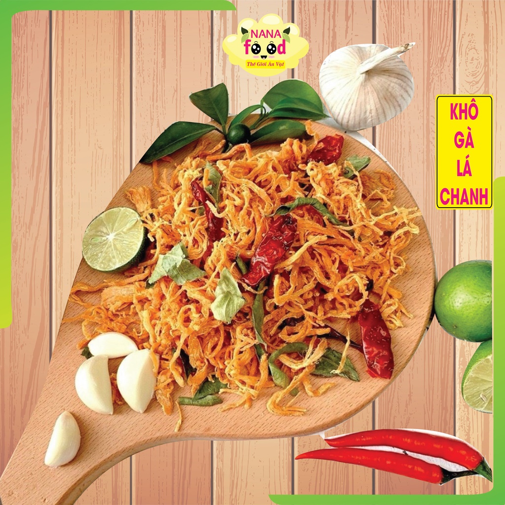 Khô gà lá chanh NaNaFood 300gr siêu ngon, đậm vị cay – thế giới ăn vặt, ăn là thích | BigBuy360 - bigbuy360.vn